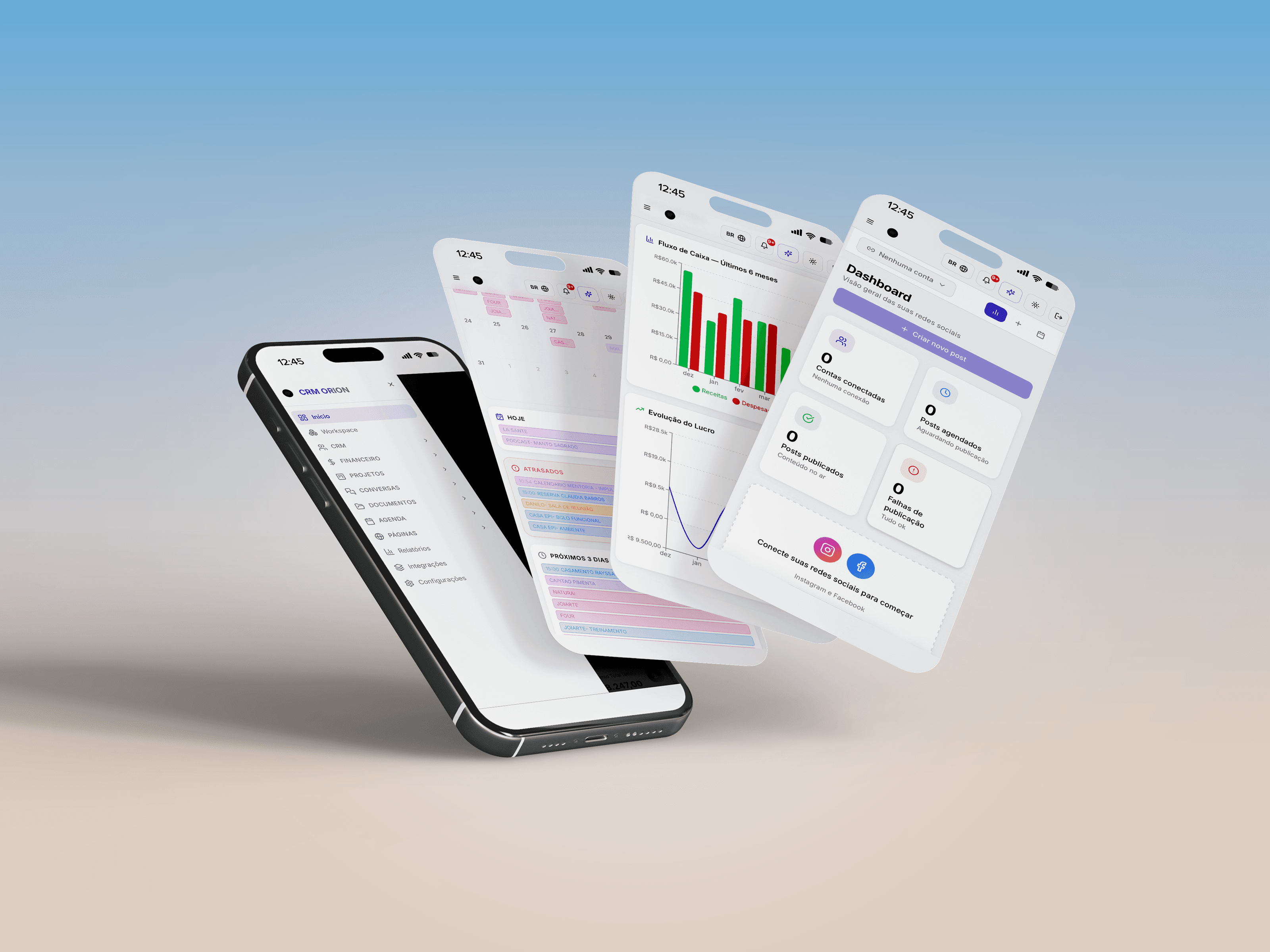 A mockup of Freelio's mobile app