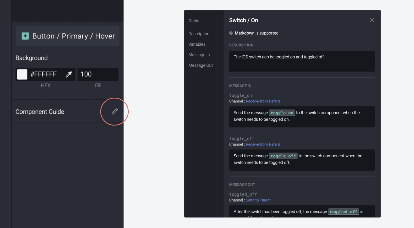 {'_type': 'localeString', 'en': 'component guide editing'}