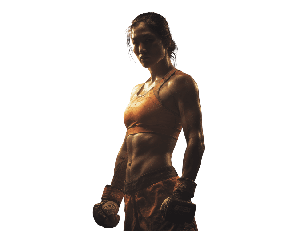 female muay thai fighter