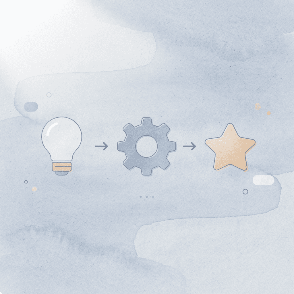 Three icons representing different curriculum approaches: workbooks, hands-on projects, and literature