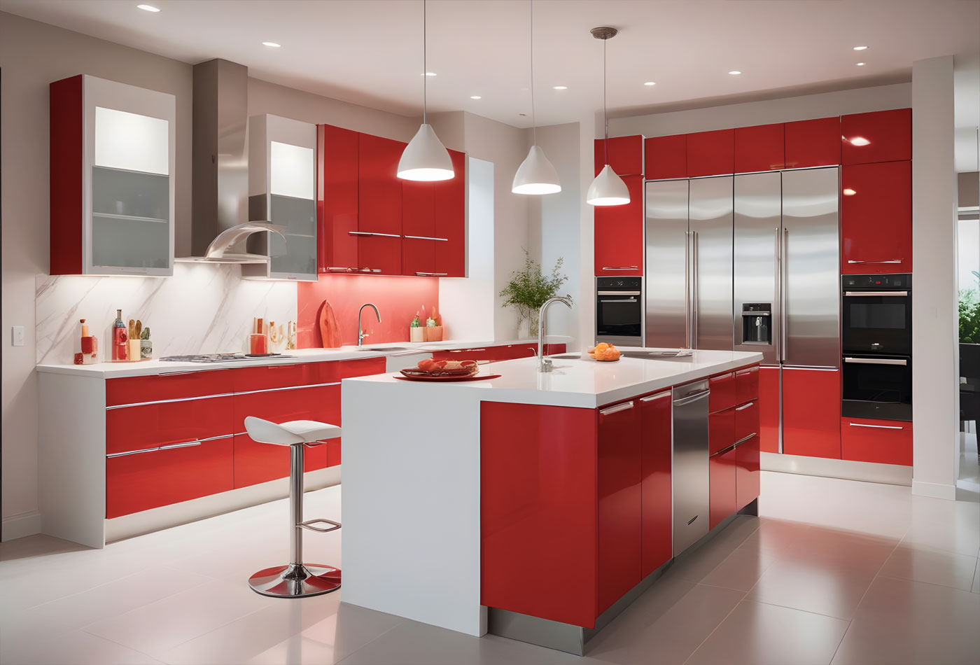 Melamina Alto Brillo Claret Red |  Tablero MDF, 18 MM,