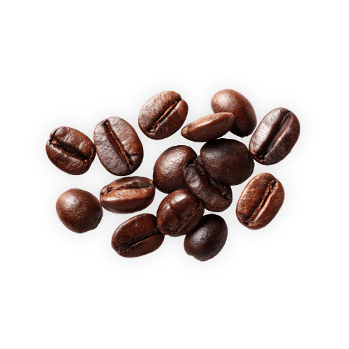 scattered coffee beans