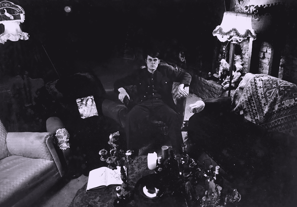 Sätty in his Subterranean Salon on Powell Street in San Francisco mid 1970s