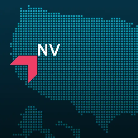 Map highlighting Nevada with a red arrow, representing GIA Group, LLC truck insurance coverage area.