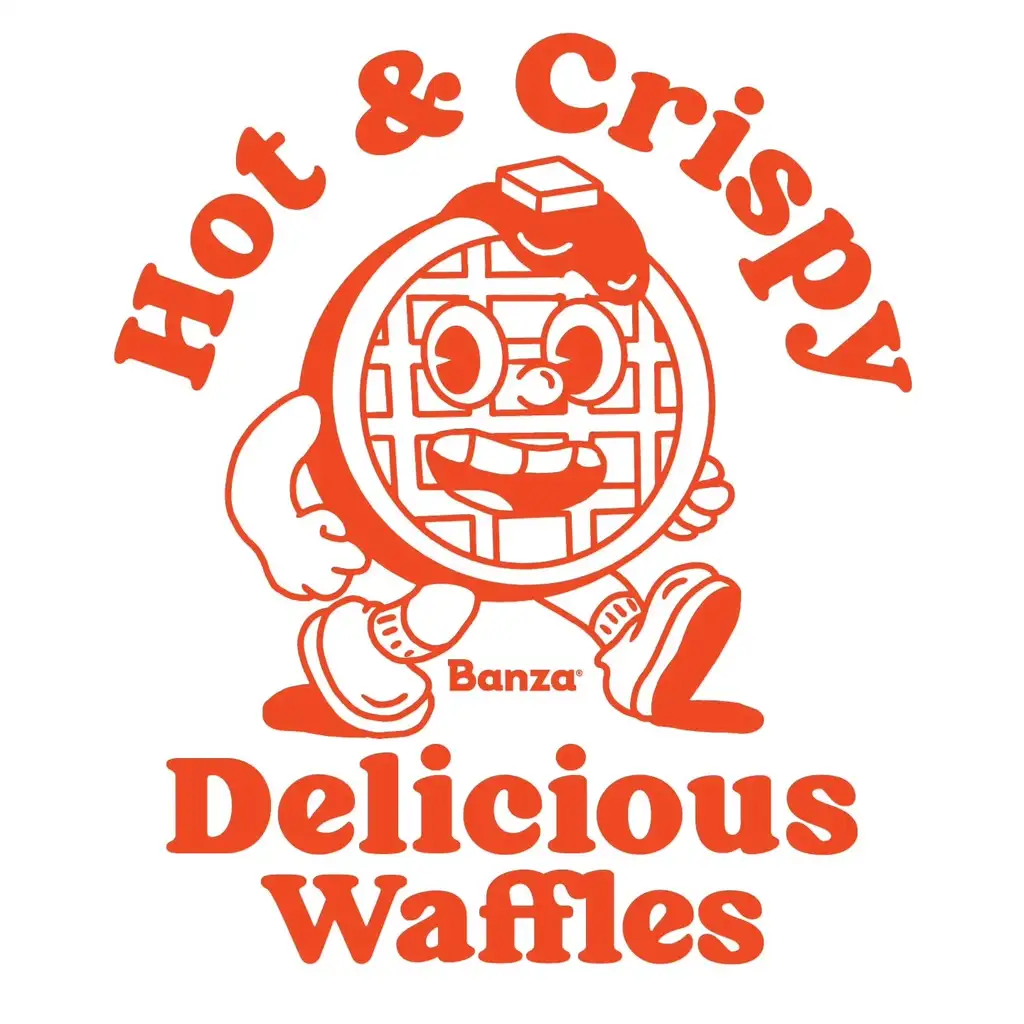 Banza Waffles Swag Design Mascot