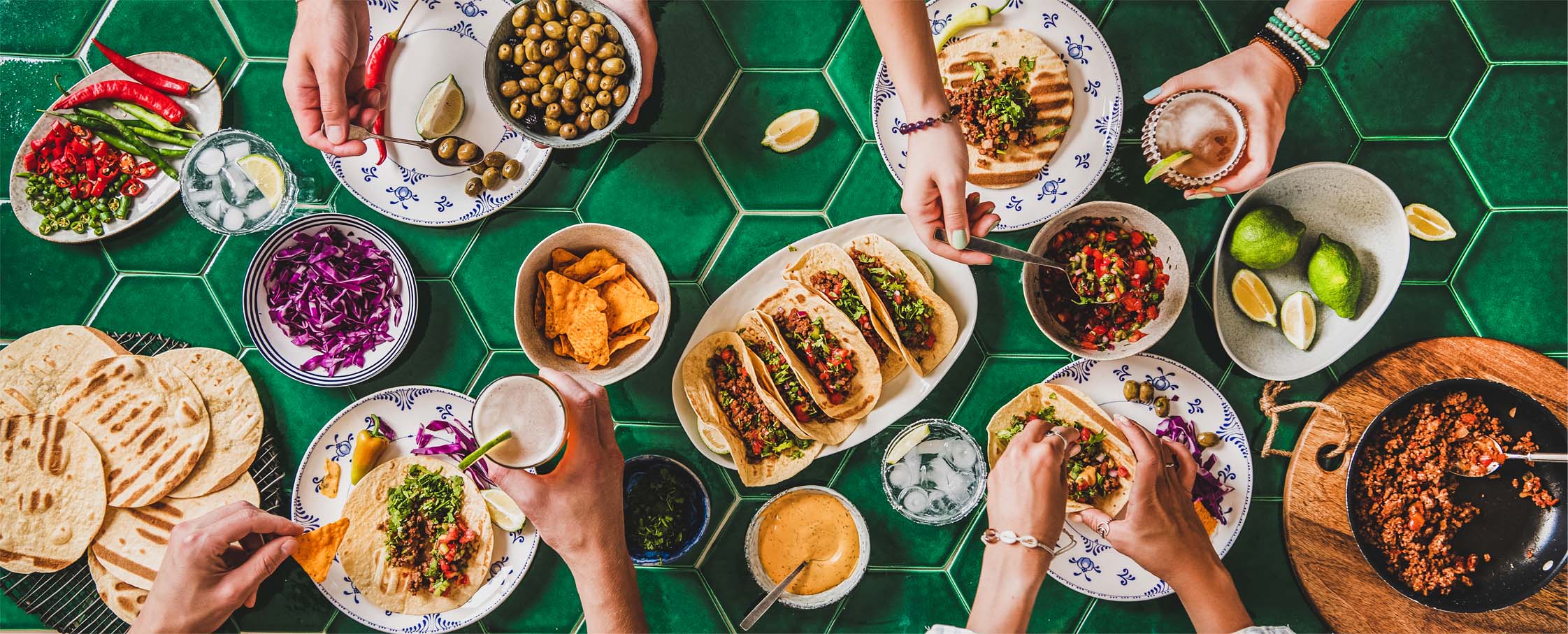 Clean, modern kitchen, green vibe