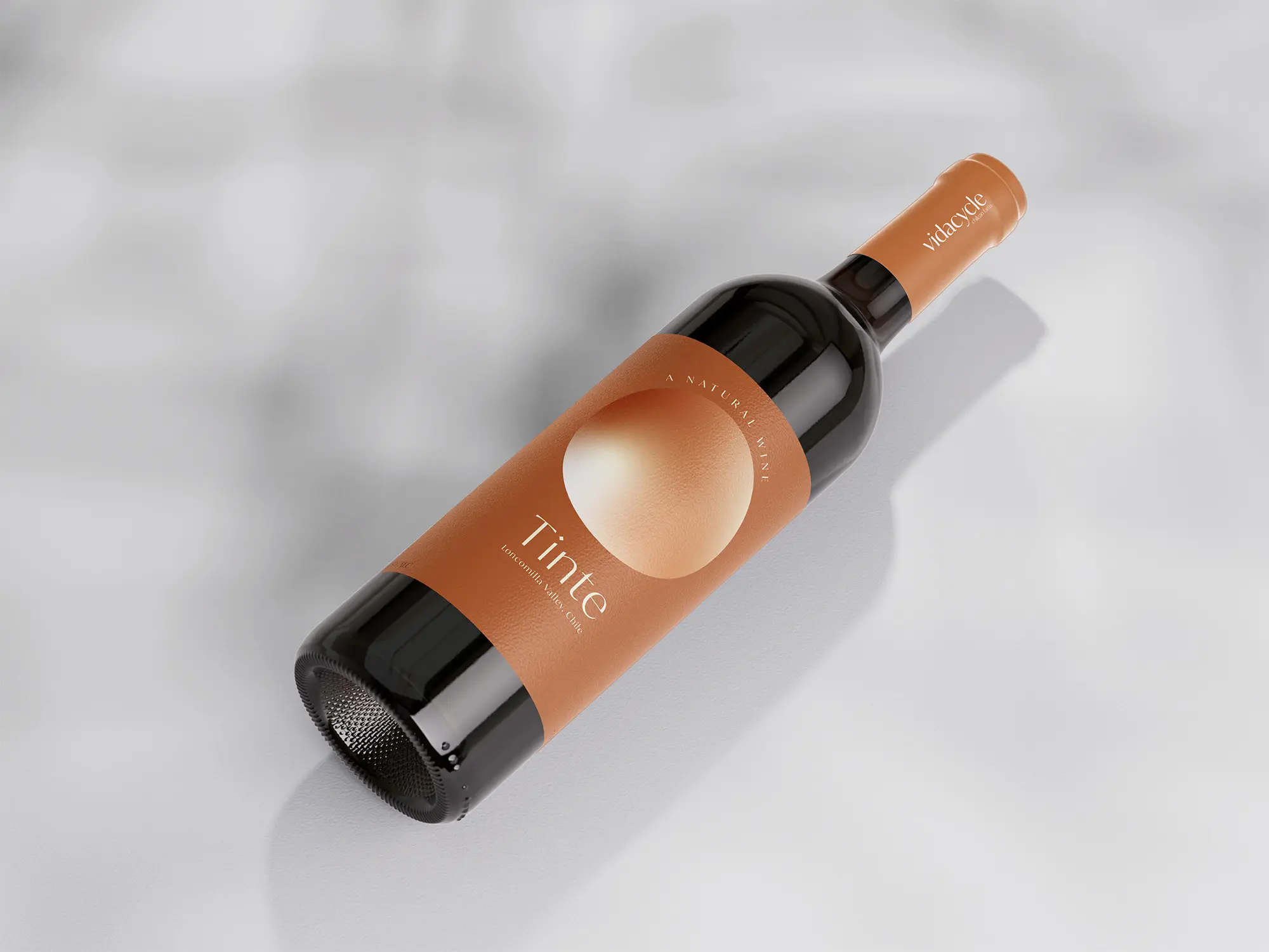 a photo of a branded wine bottle