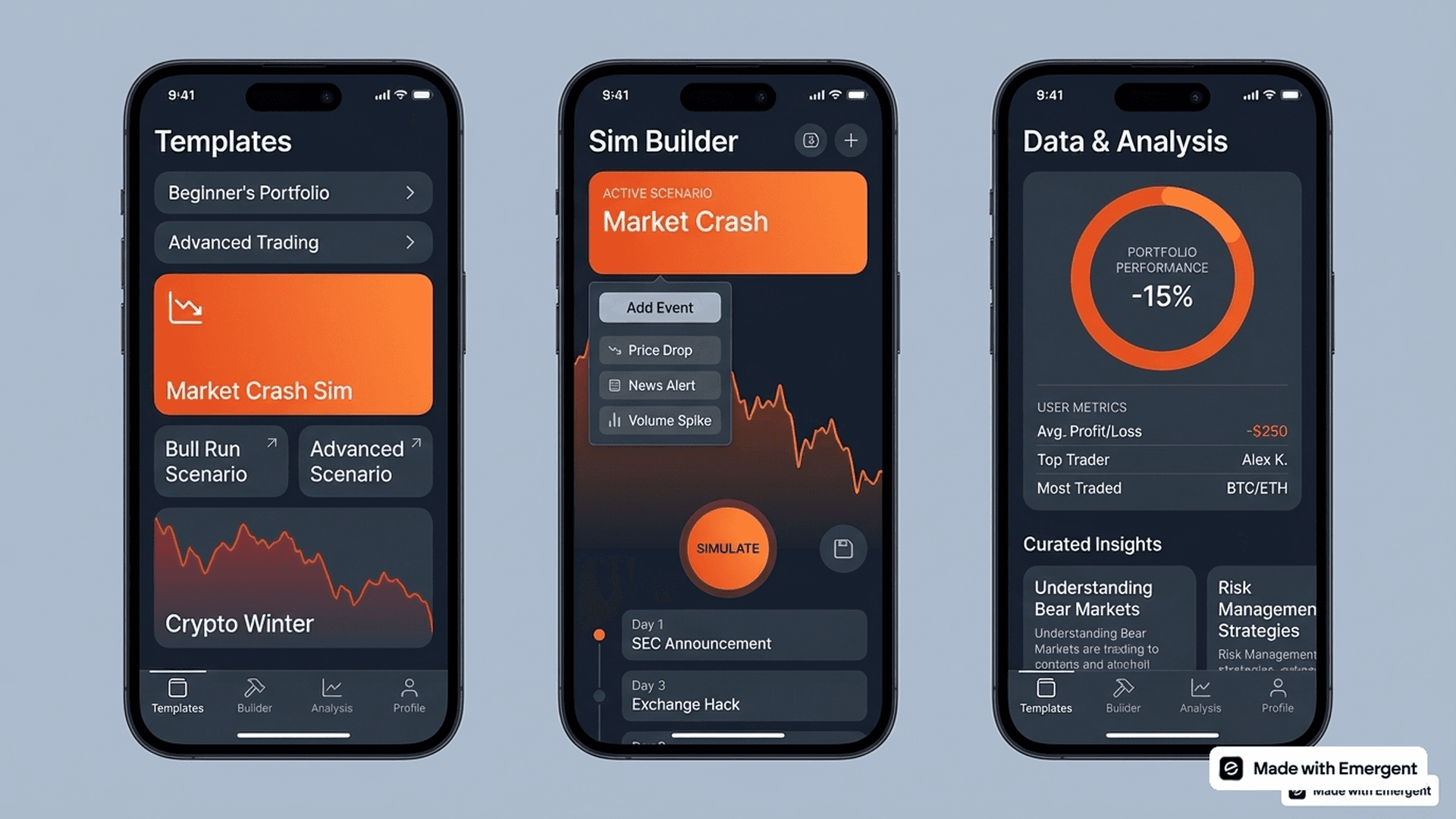 Cryptocurrency Trading Simulator App Made With Emergent