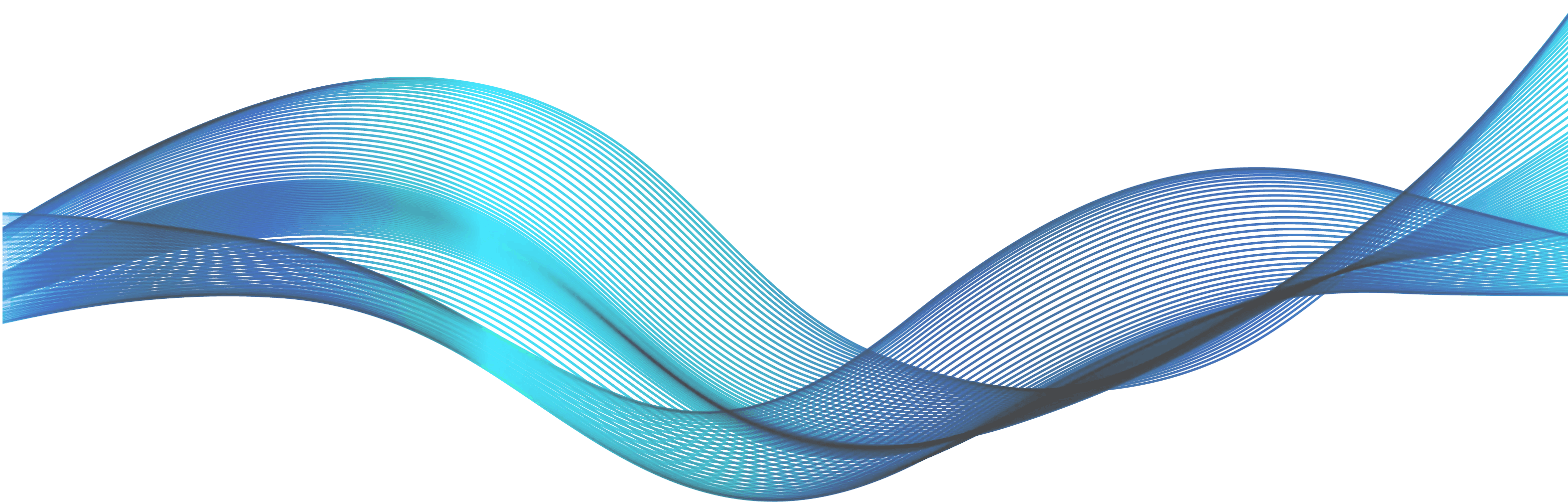 Abstract blue waves representing idea of aggregation of several cellular network signals into one rock-solid channel