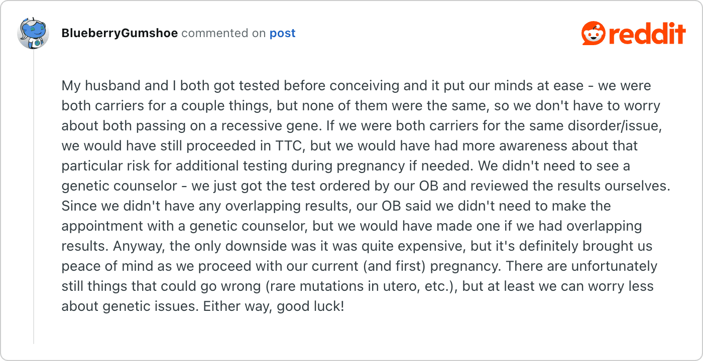 Post on Reddit