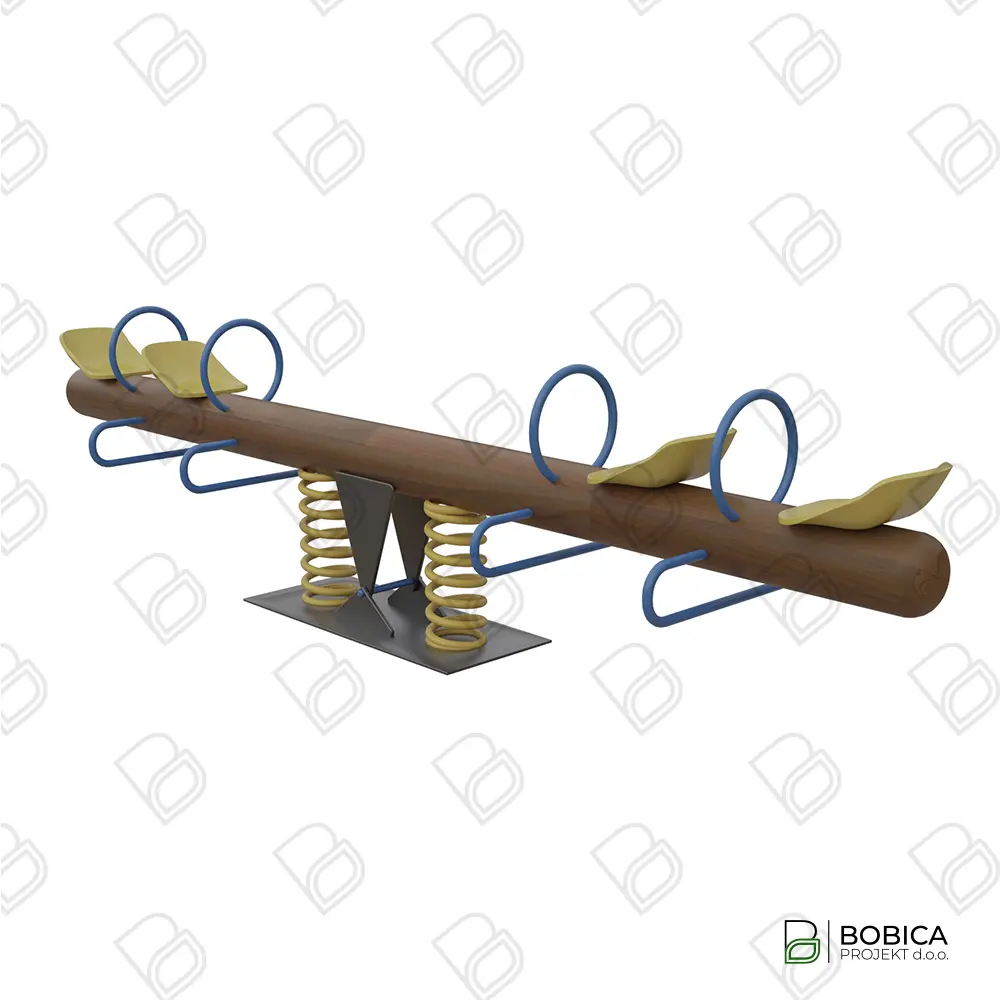 Drvena klackalica s četiri sjedala "Syncro"