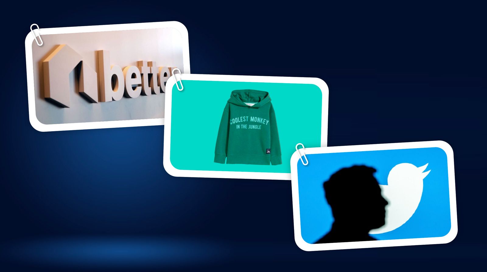 Brand and social media graphics illustrating a reputation crisis