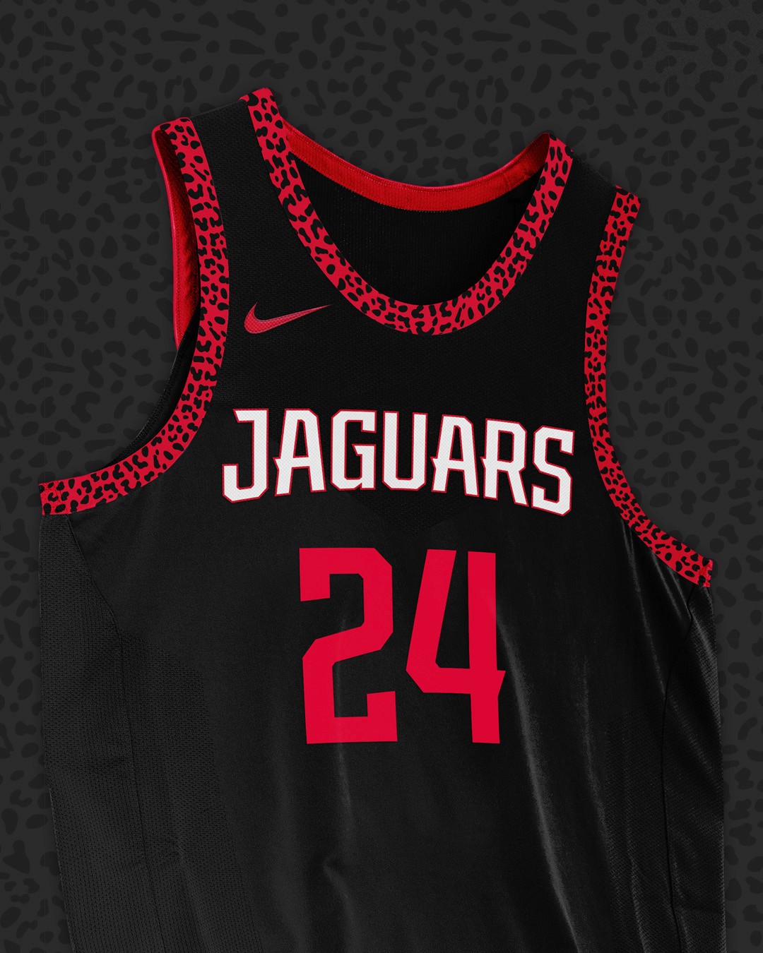 Joshua Christian Academy baseball jersey mocked up with custom numbers, wordmark and spot pattern in trim.