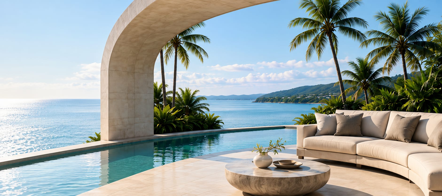 Tropical resort architecture
