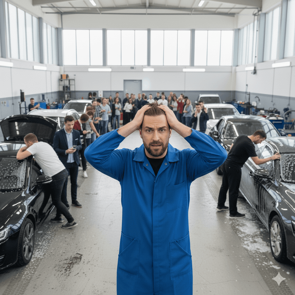 A calculator ontop a table