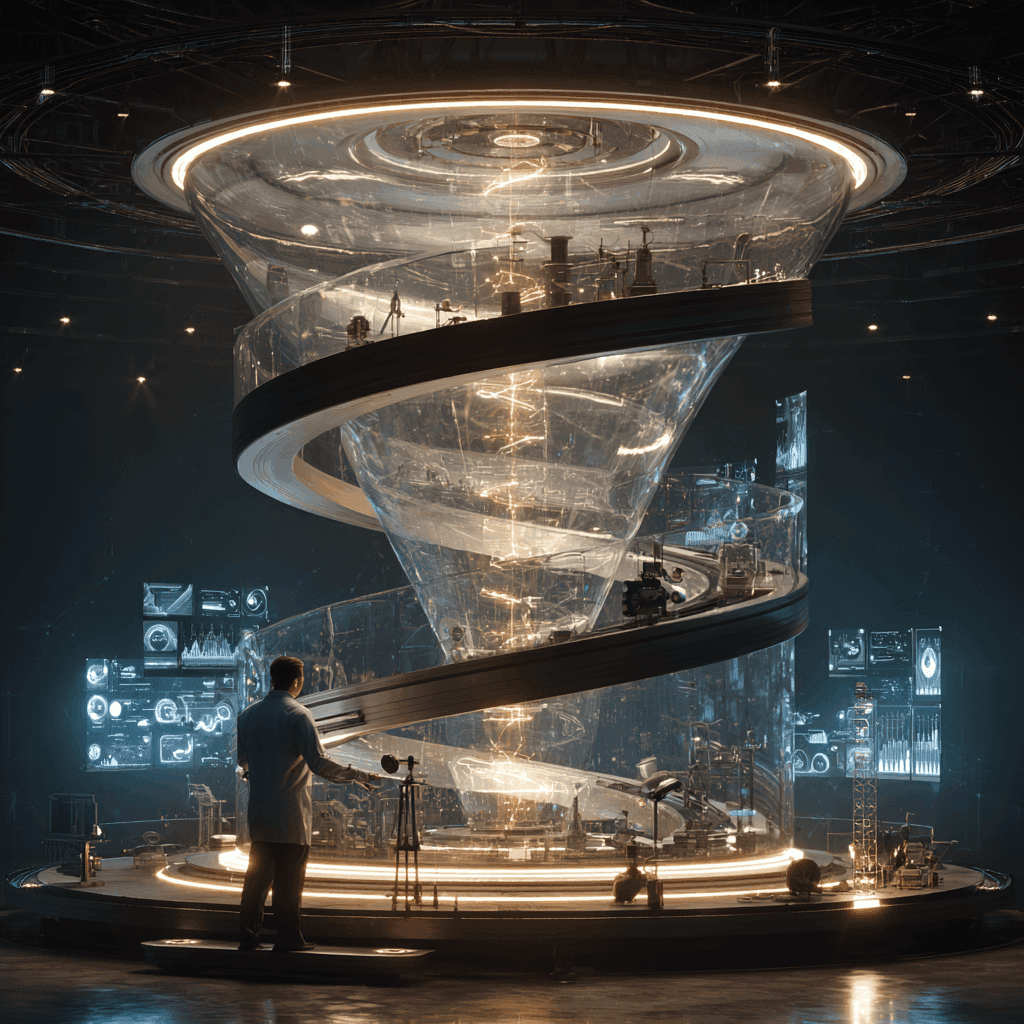 A cinematic, hyper-realistic visual metaphor of a modern-day David figure a small, sharp-dressed solo entrepreneur standing confidently at the edge of a corporate battlefield. Across from him looms a towering Goliath figure made of glass, metal, and logos representing a faceless mega-brand. The entrepreneur holds no weapons, just a slingshot made of insight firing a beam of glowing light toward a weak point in the giant’s armor. Around them are visual cues of psychological triggers: glowing orbs representing trust, emotion, authority, scarcity, and story orbiting around the smaller figure. The setting is a symbolic landscape blending classical battlefields with modern tech aesthetics sleek, emotionally rich lighting, with dramatic contrast between vulnerability and power.