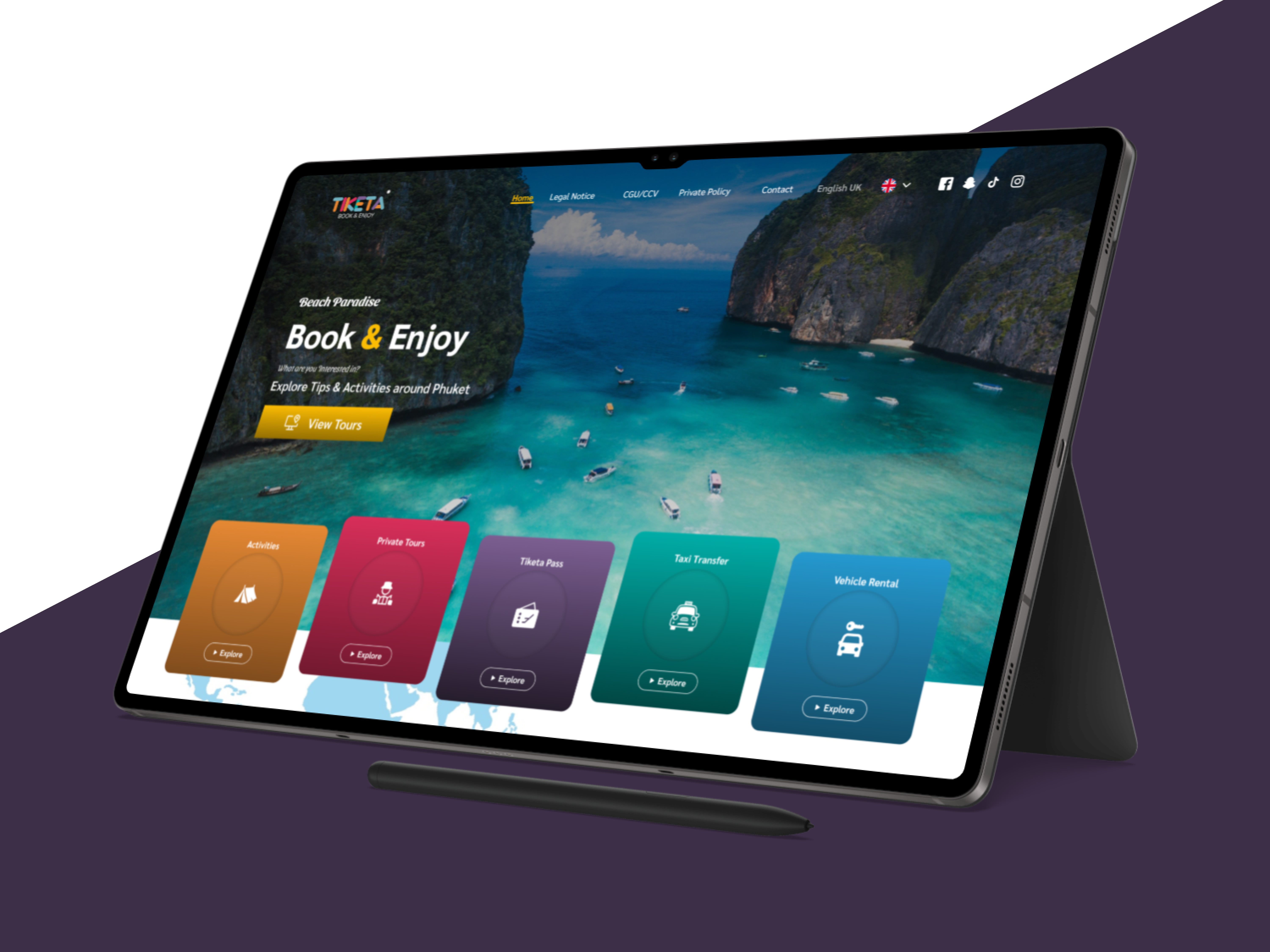 Trip planning website Design Mockup