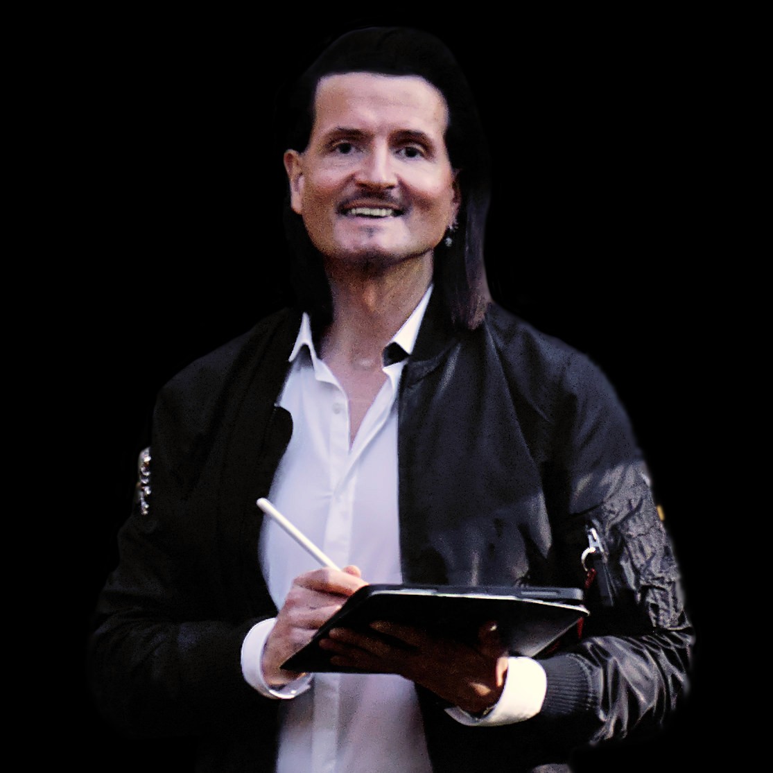 Handsome woman looking at the camera