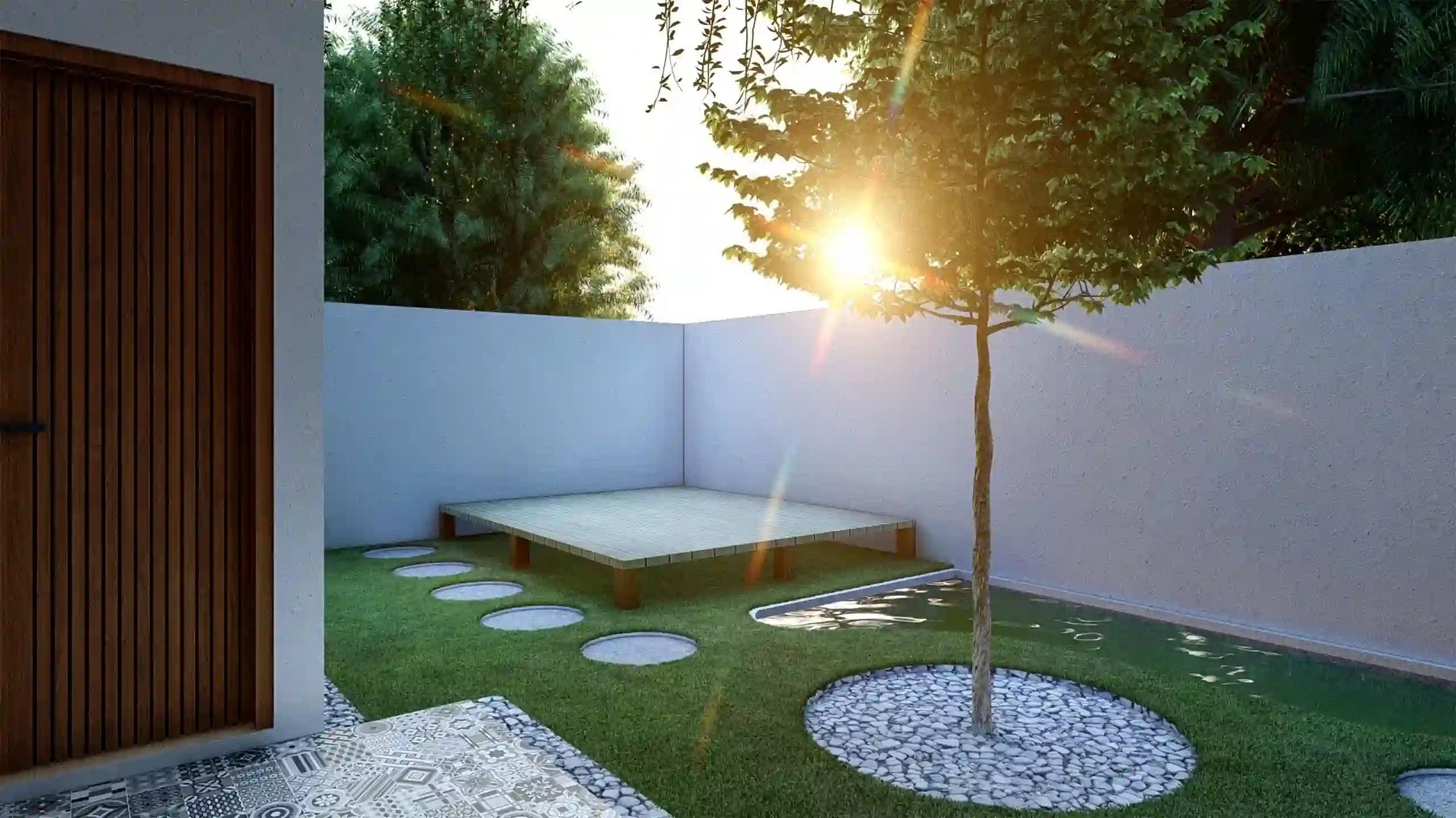 Line House - Halaman Belakang Bangunan