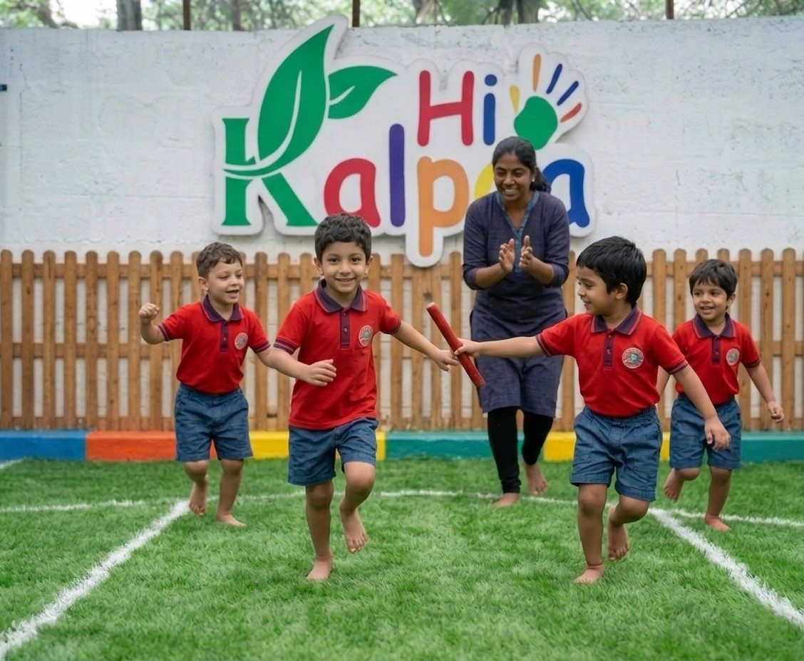 Dynamic picture of a cyclist riding downhill