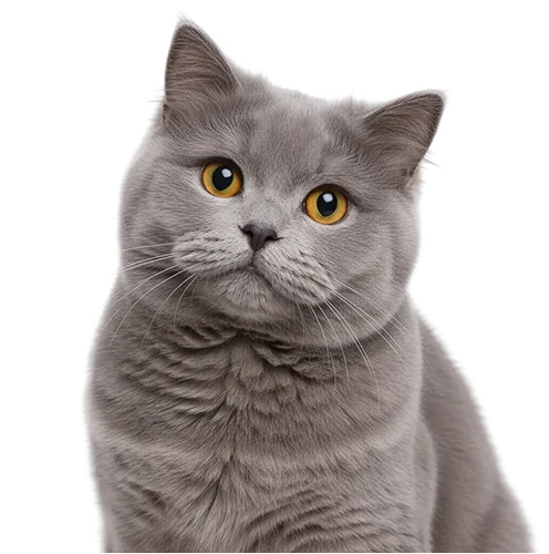 Gray cat before grooming session