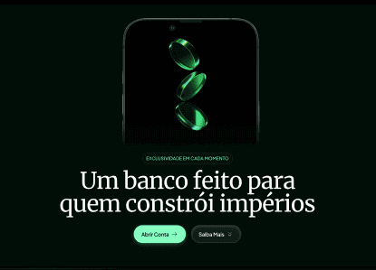 Imgem de site desenvolvido para uma Fintech