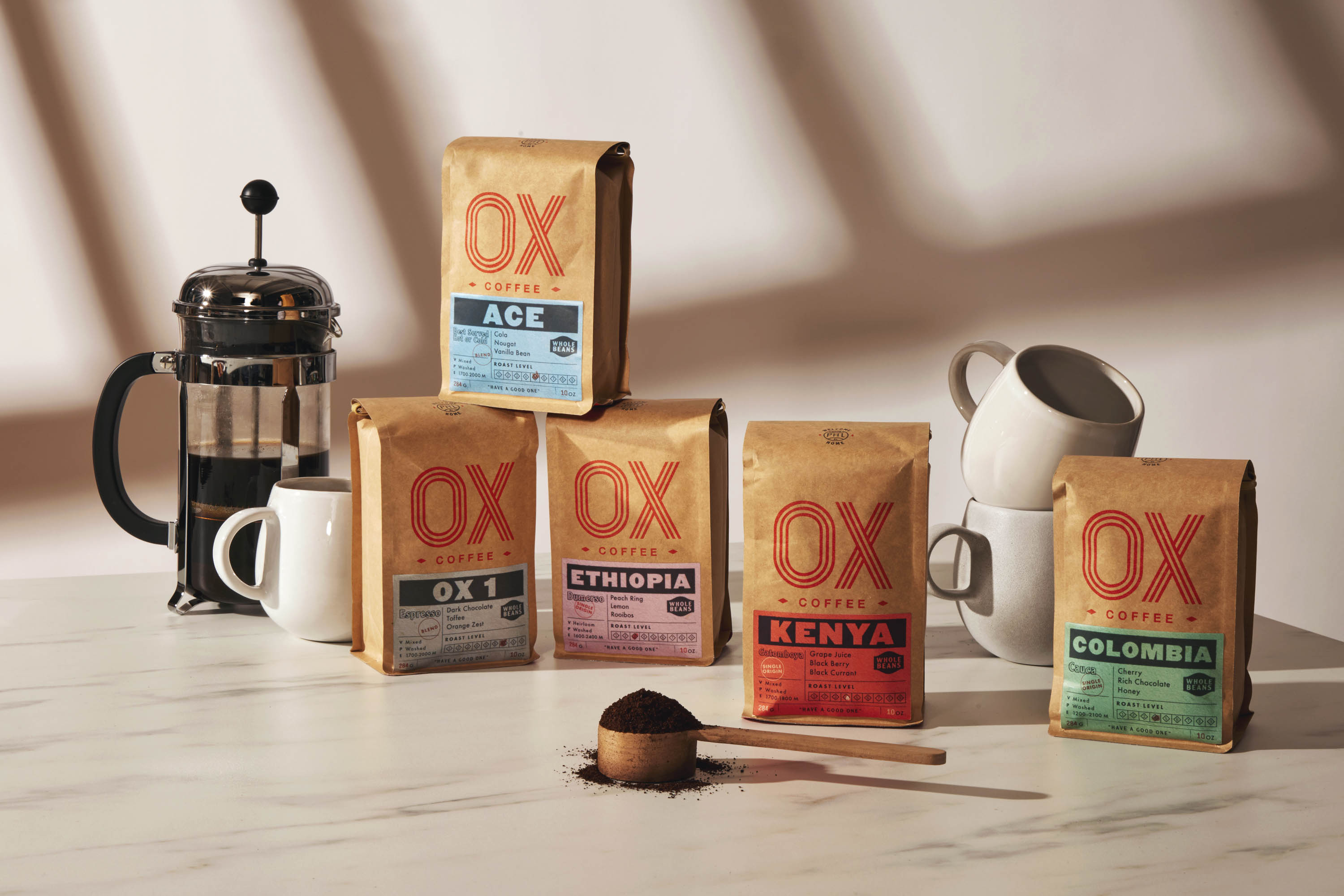 OX Coffee pacakging