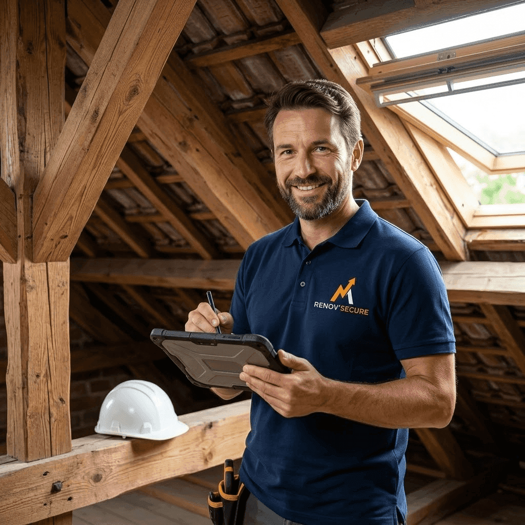 Ingénieur renovsecure sur un terrain