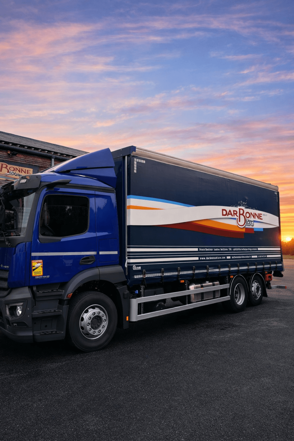 Dynamic picture of a cyclist riding downhill