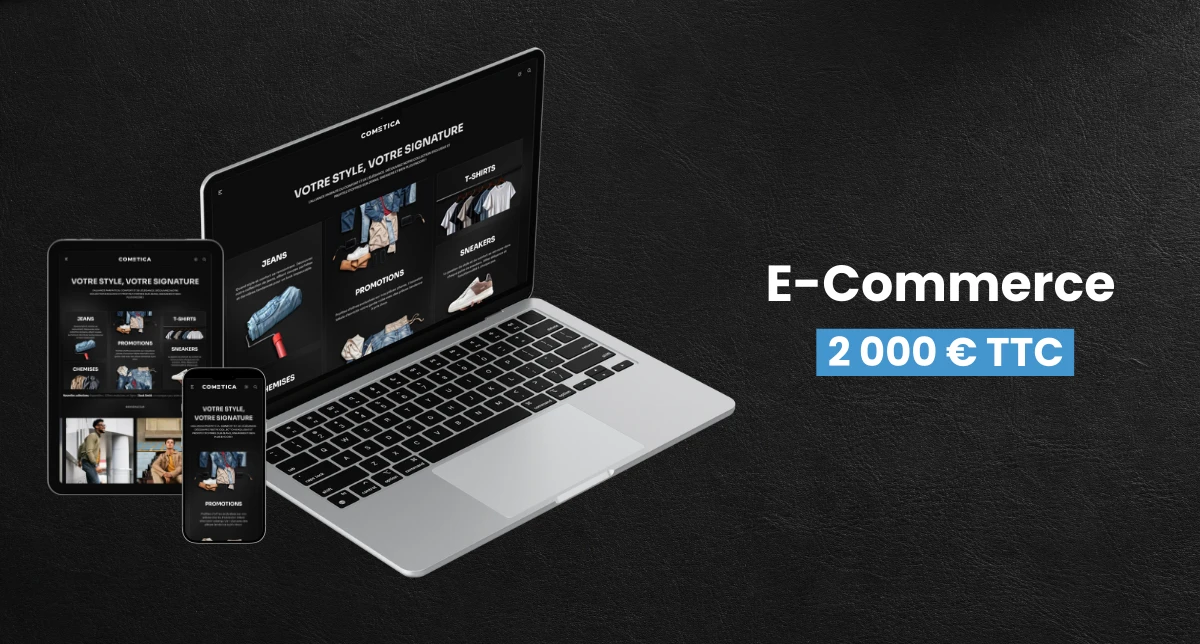 Exemple de boutique en ligne professionnelle créée à Villetelle, proposée par Digital Rocket.