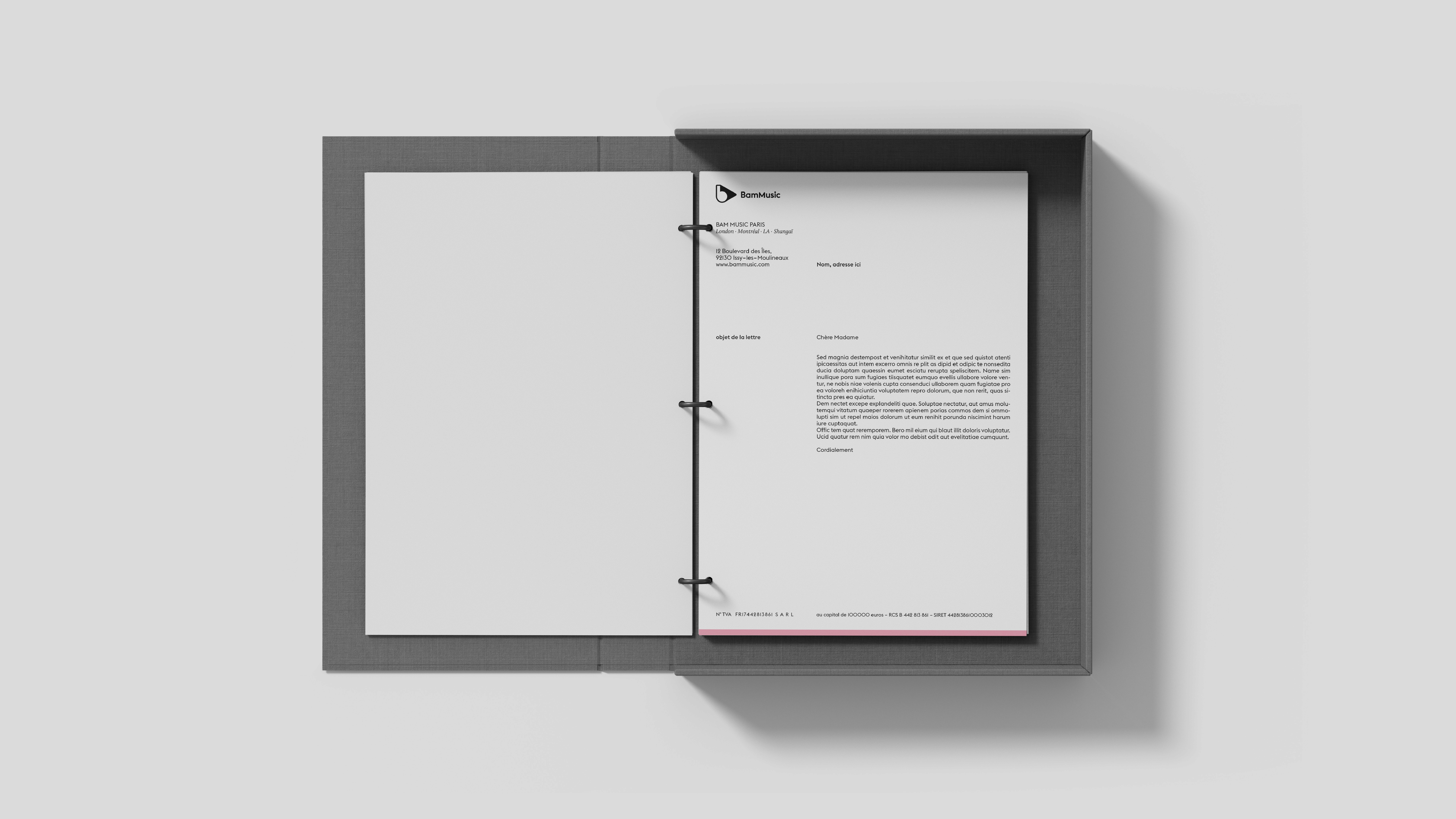 Bam Music Letterhead