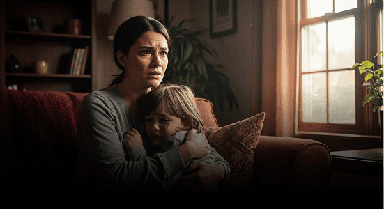 Angústia com a família sofrendo junto