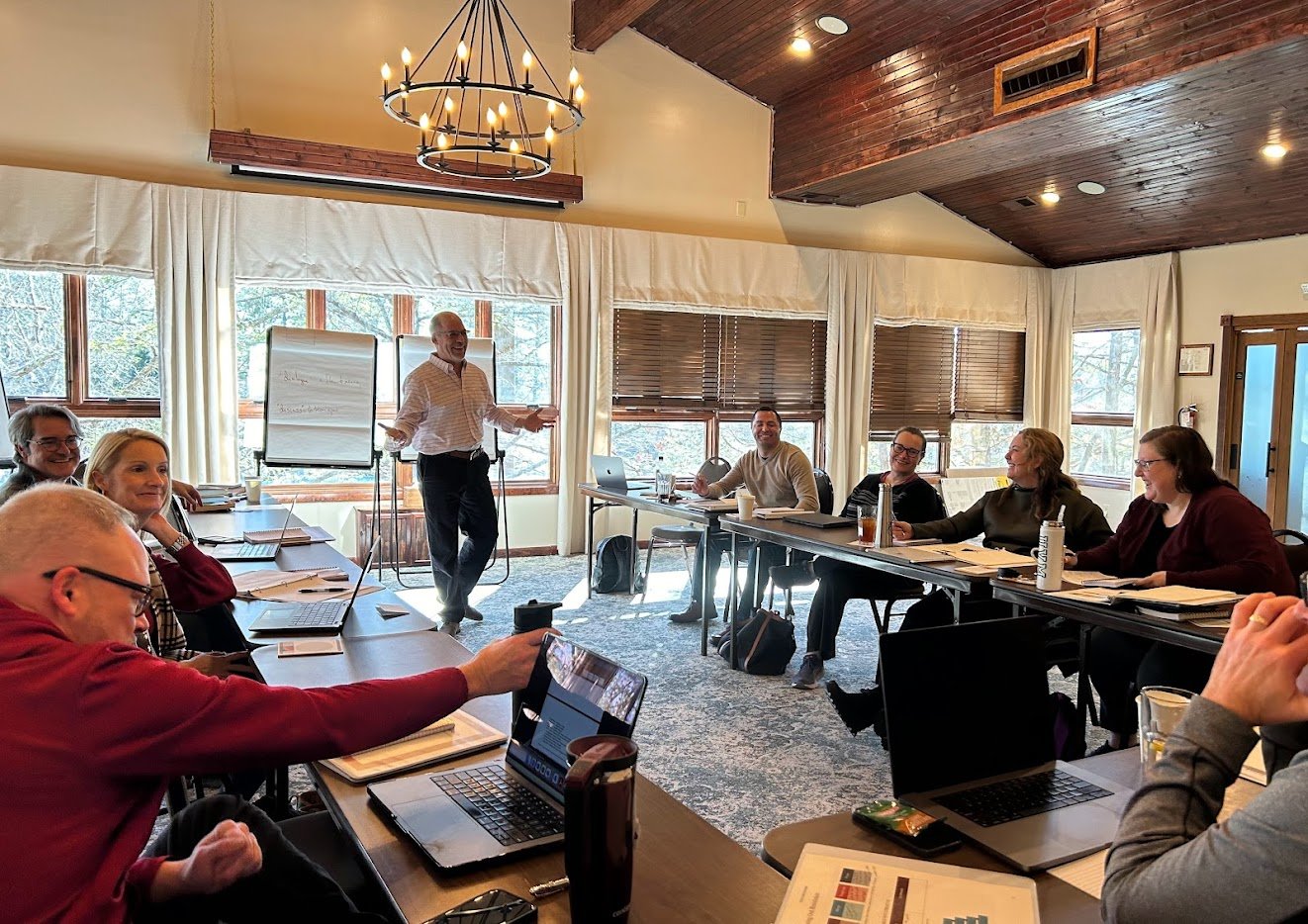 Pete conversing with participants during Future Sessions