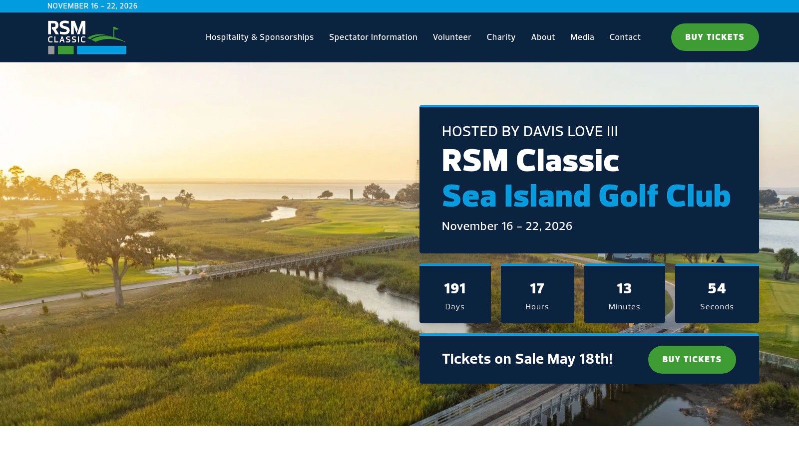 The RSM Classic (Sea Island Golf Club – Seaside and Plantation)