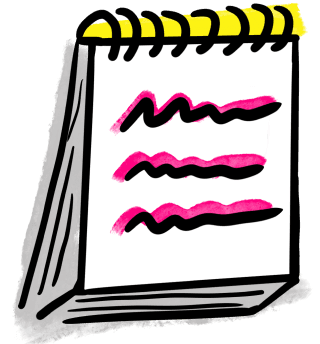Hand drawing icon of notebook