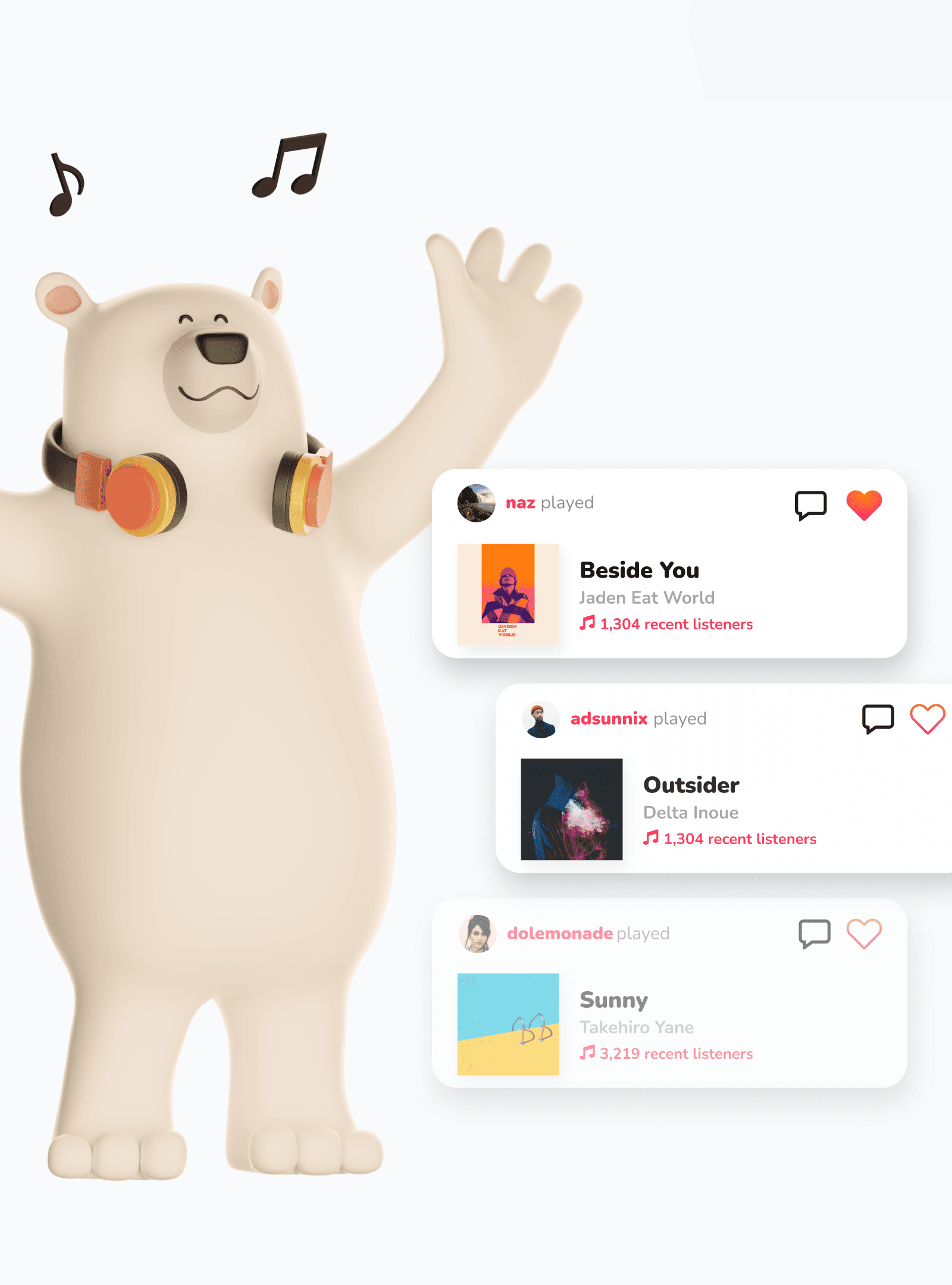 PULP app bear mascot character and UI elements