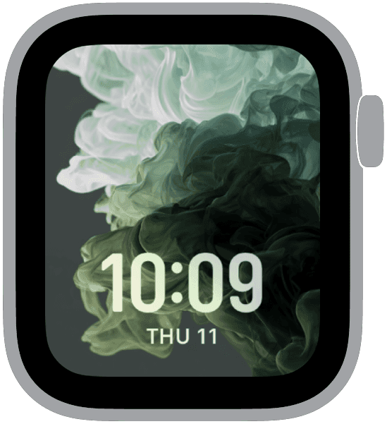 A selection from the Jade Atmos Apple Watch face collection