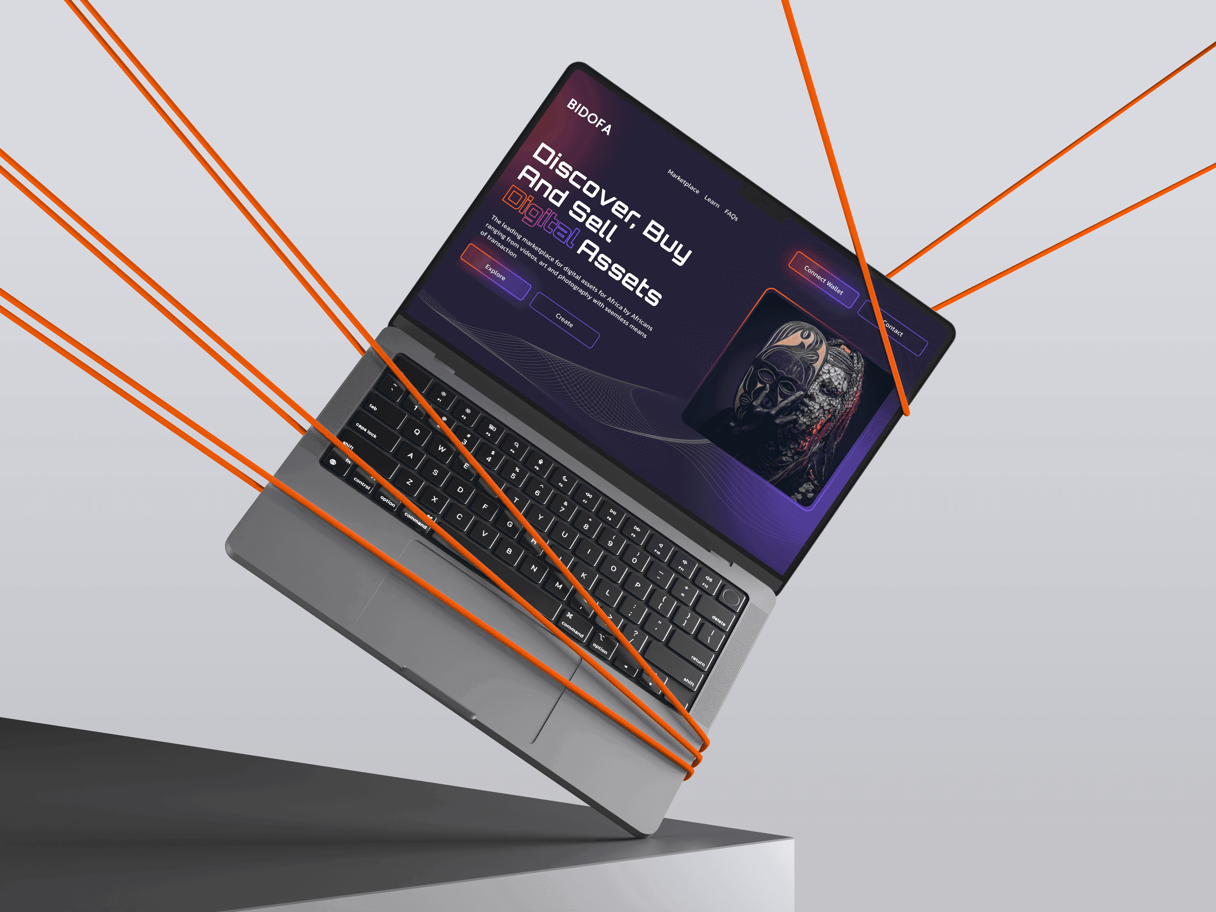 Project showcase laptop mockup