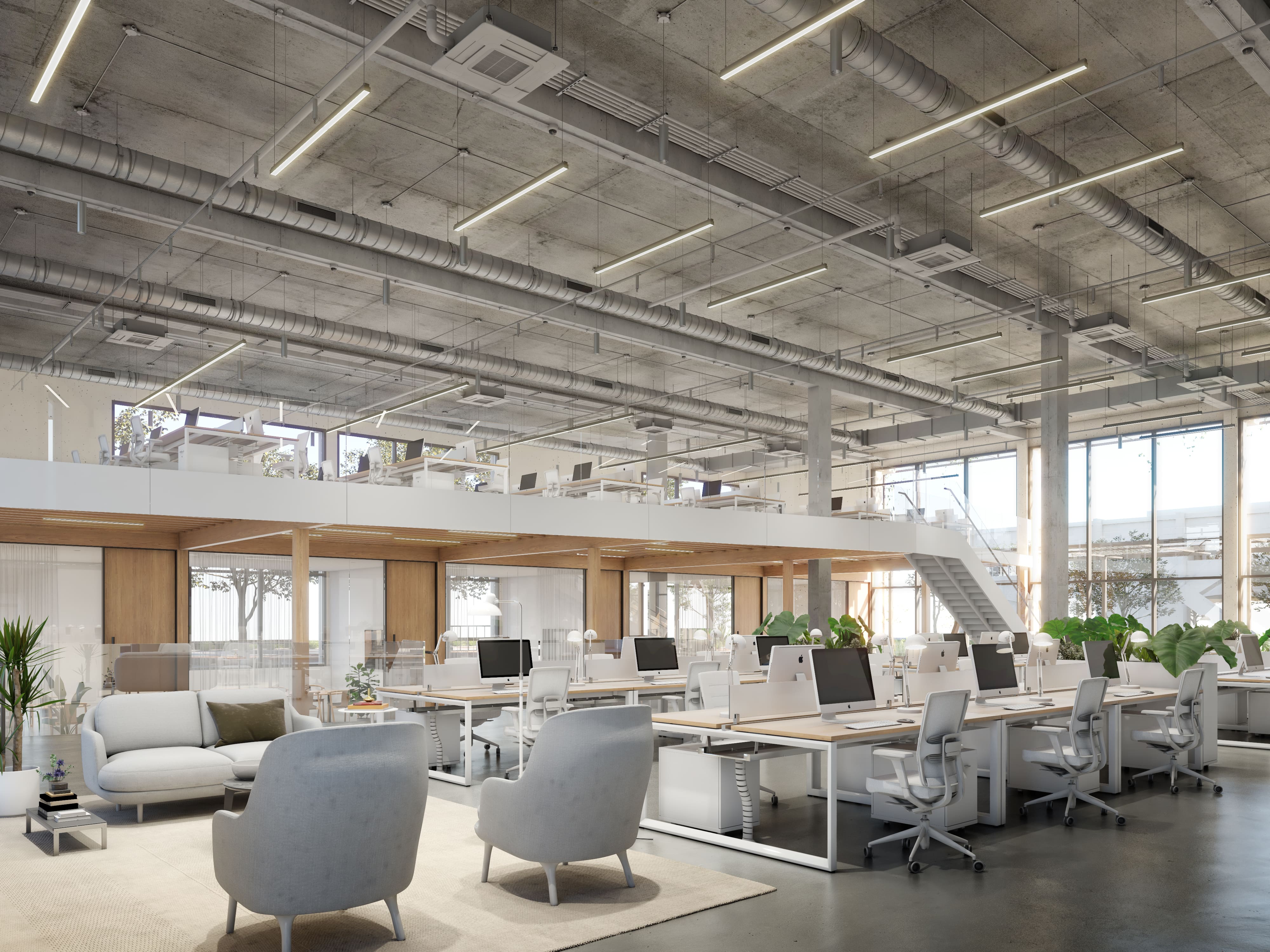 Open office, interior view.