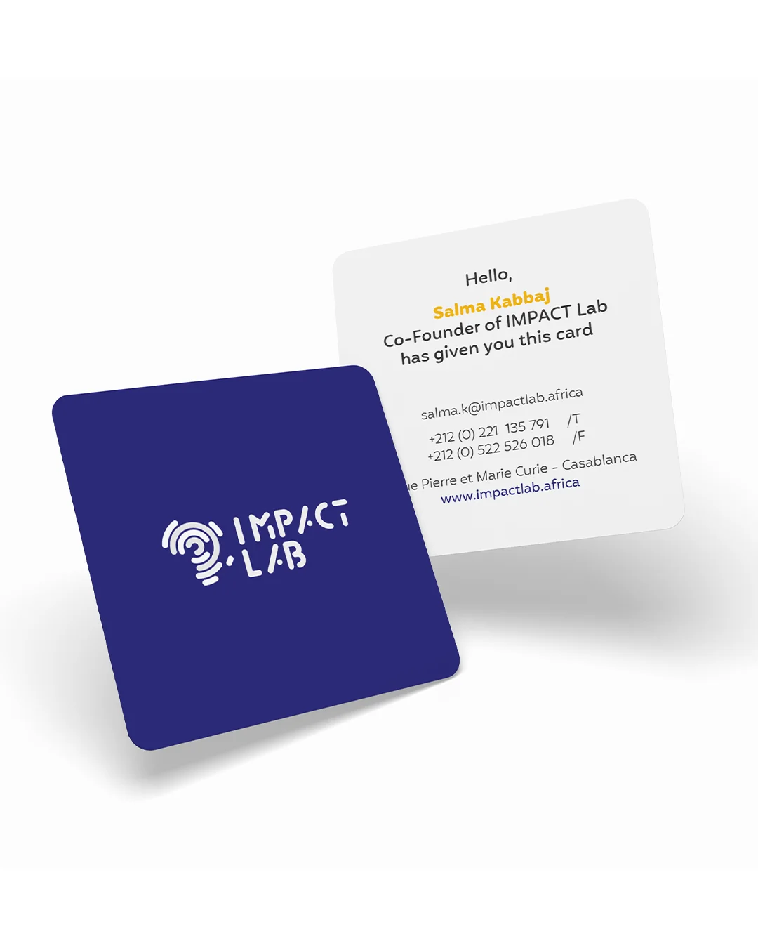 Business card impact lab