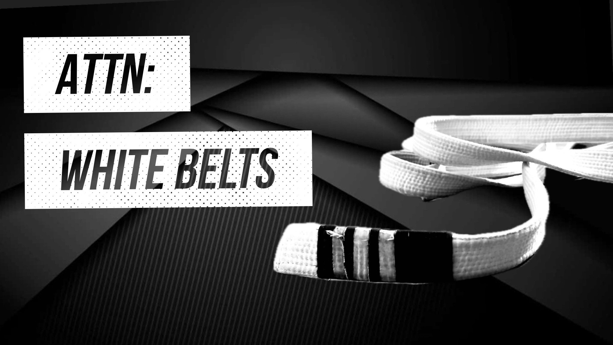 White Belt and text