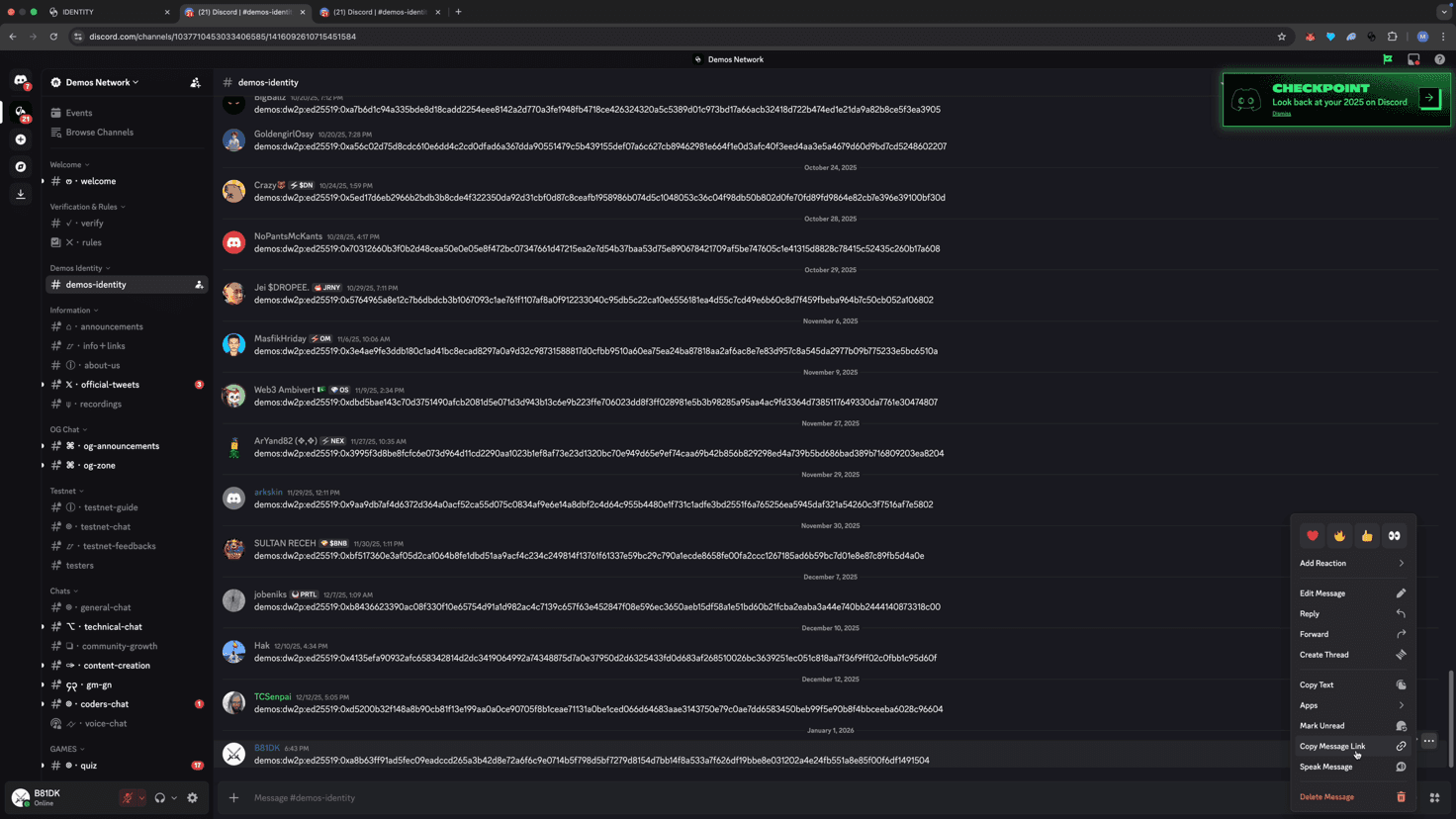 Discord message link