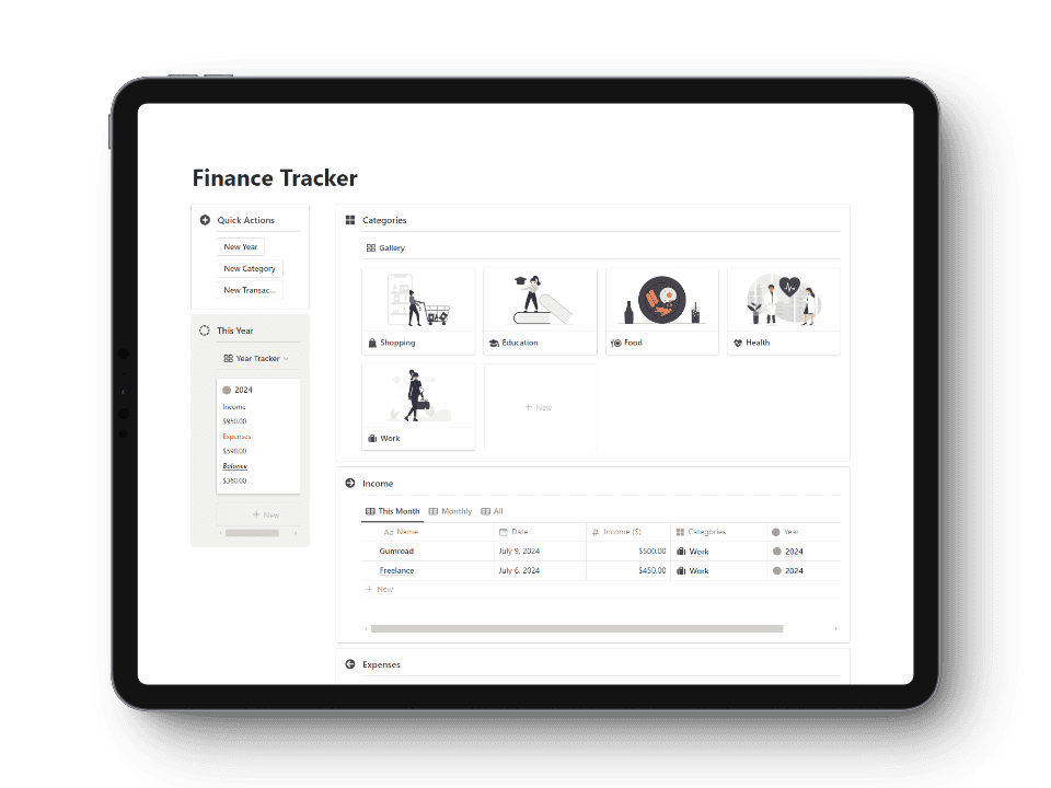 Notion Finance Tracker