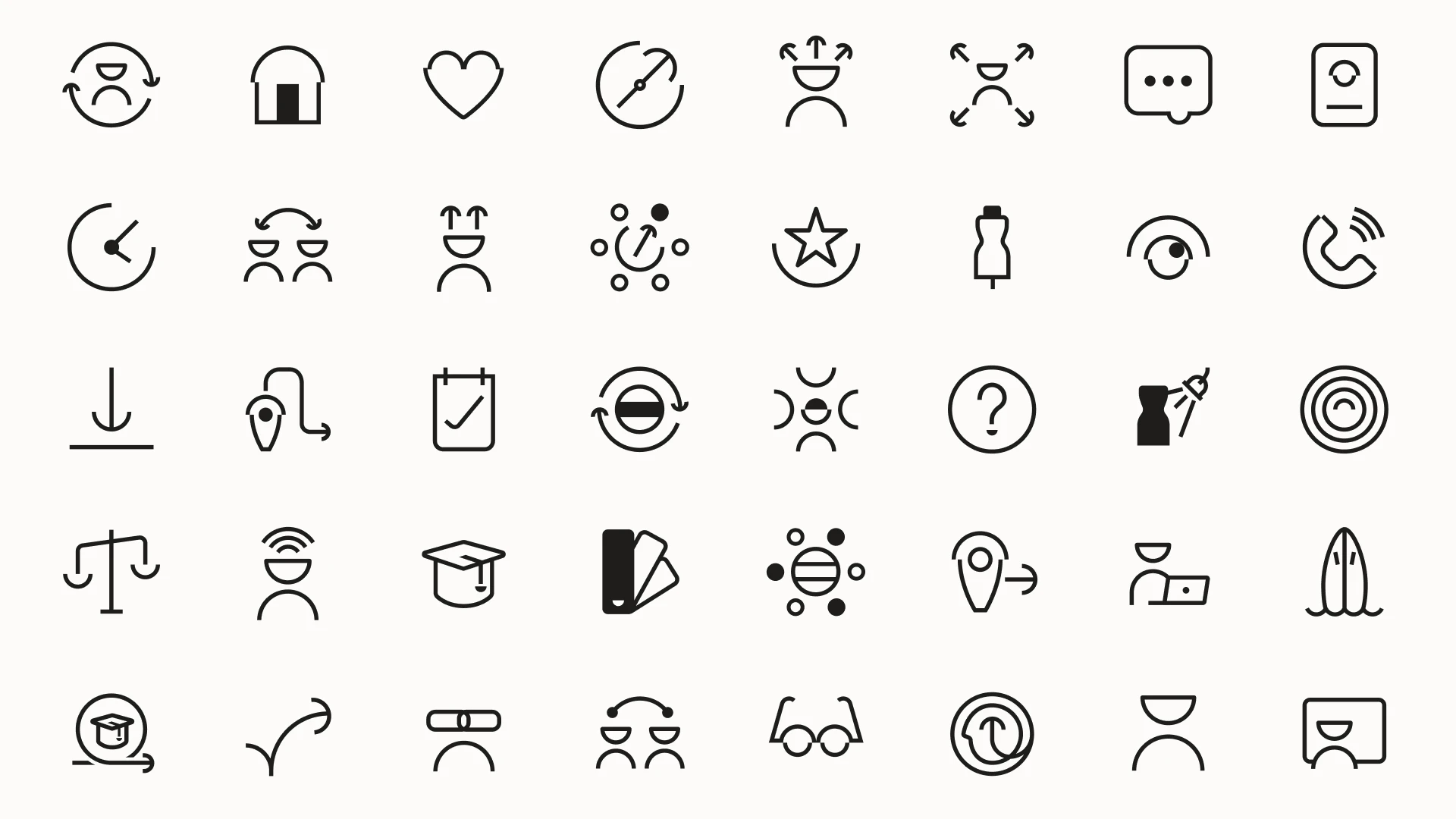 Set de iconos para Cesine