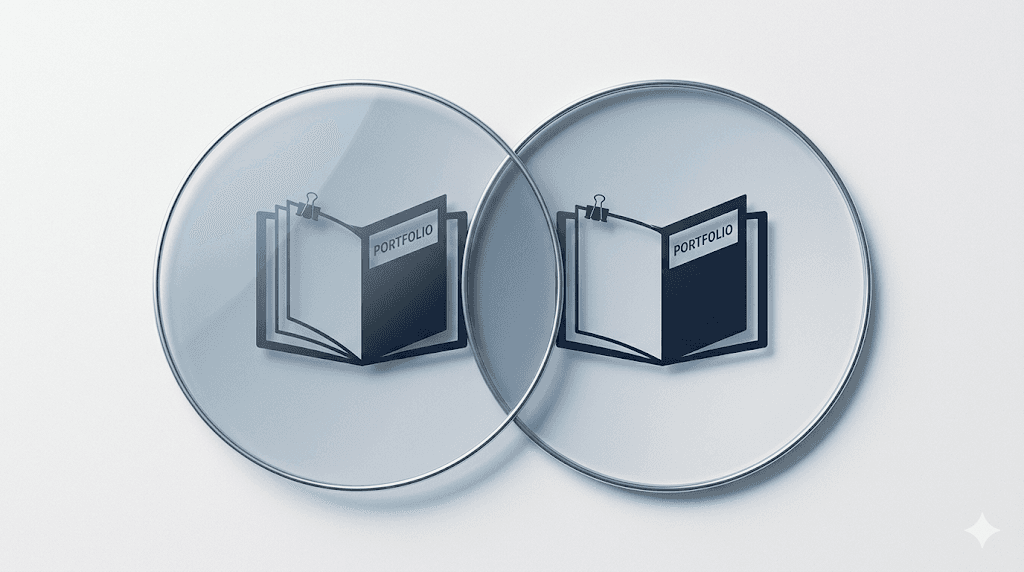 Two books overlapping