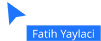 Cursor icon with "Fatih Yaylaci" on a blue Casa Verde framer template.