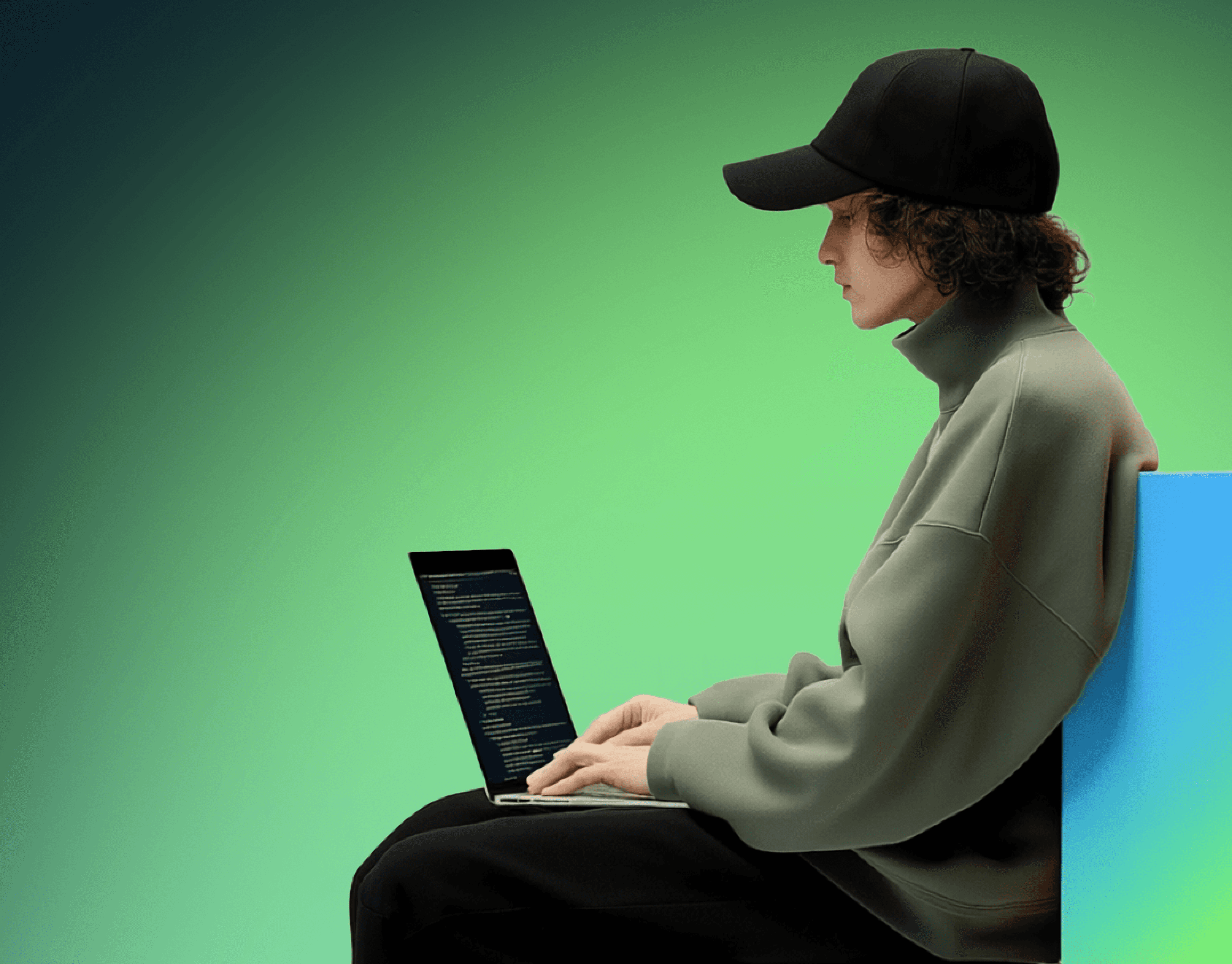 Zervem employee coding in studio