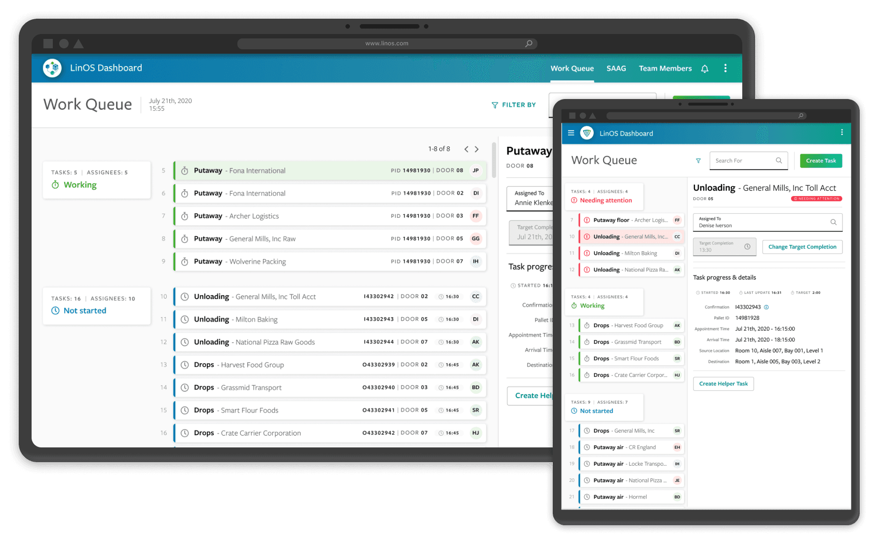 LinOS Dashboard -  Responsive Web