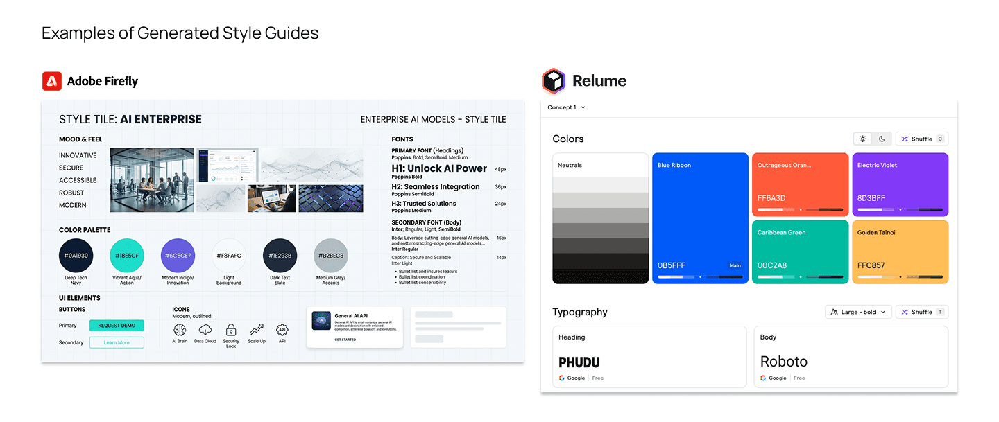 AI generated style guides