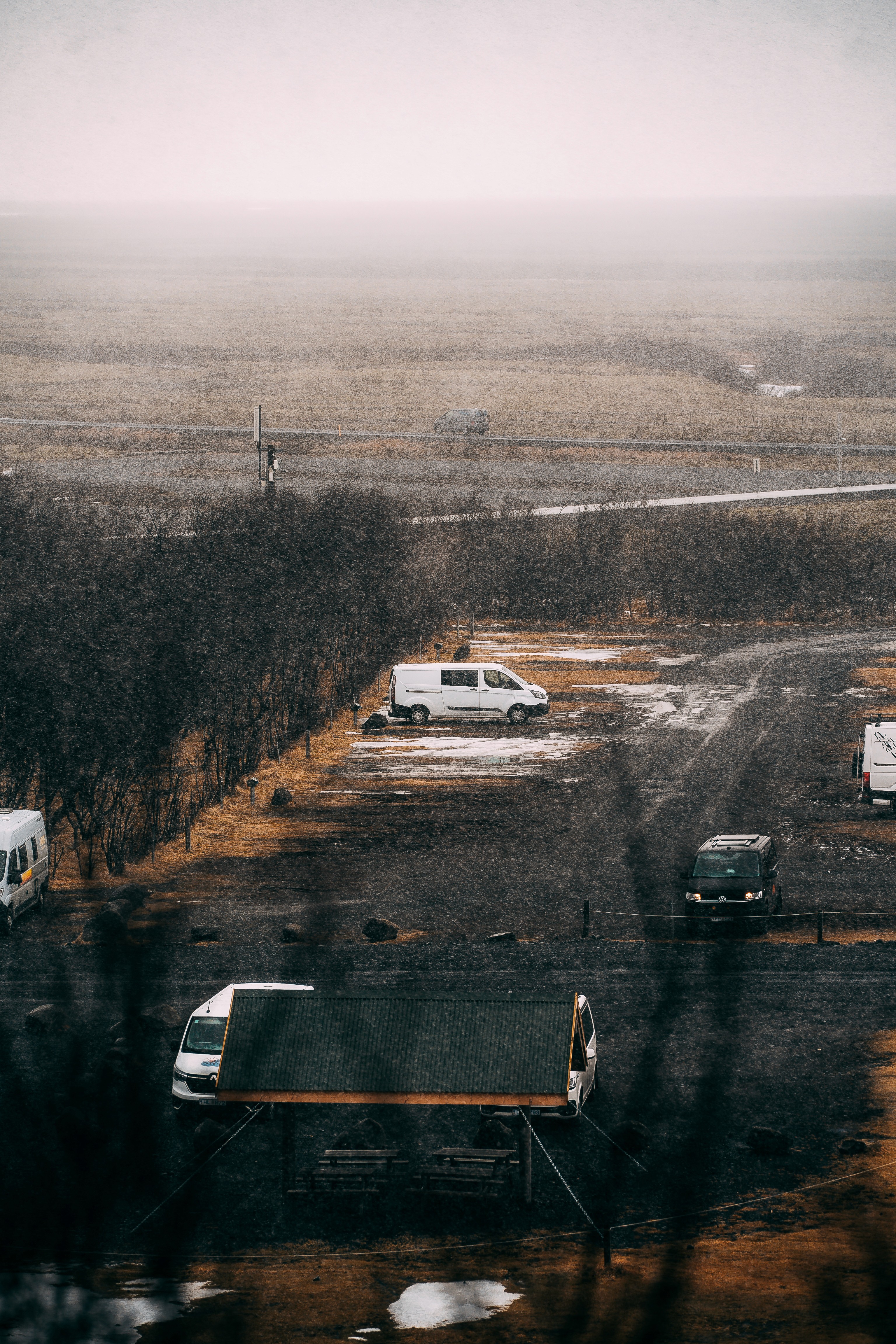 Rainstorm scene during an Iceland road trip.
